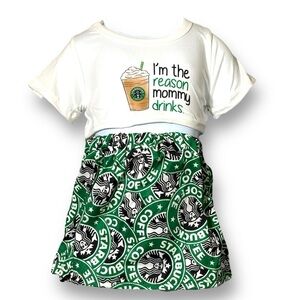 Starbucks baby/toddler girls 2 piece set